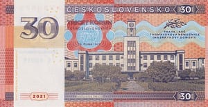 GÁBRIŠOVKA - 30 KORÚN ČESKOSLOVENSKÝCH - SANITKA ŠKODA 1203 (séria MG0000)
