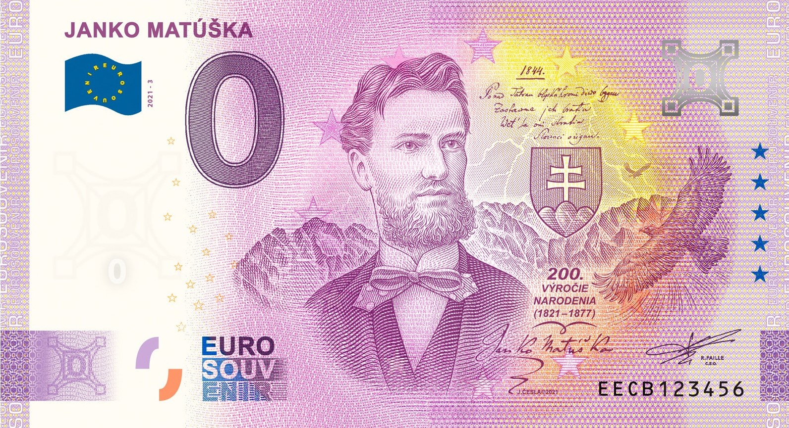 0 Euro Souvenir - JANKO MATÚŠKA 2021-3