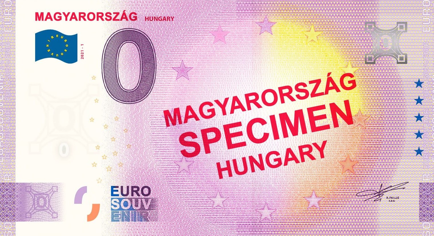 0 Euro Souvenir - MAGYARORSZÁG - SPECIMEN - HUNGARY 2021-1