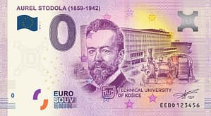 0 Euro Souvenir bankovka - Aurel Stodola 2018-1