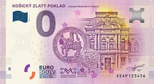 0 Euro Souvenir bankovka - KOŠICKÝ ZLATÝ POKLAD 2019-2