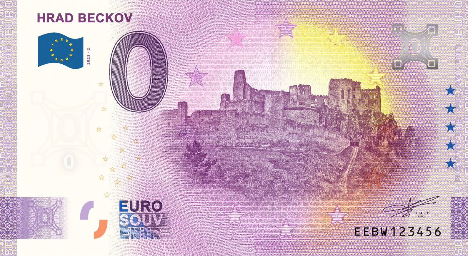 0 Euro Souvenir - HRAD BECKOV 2023-2