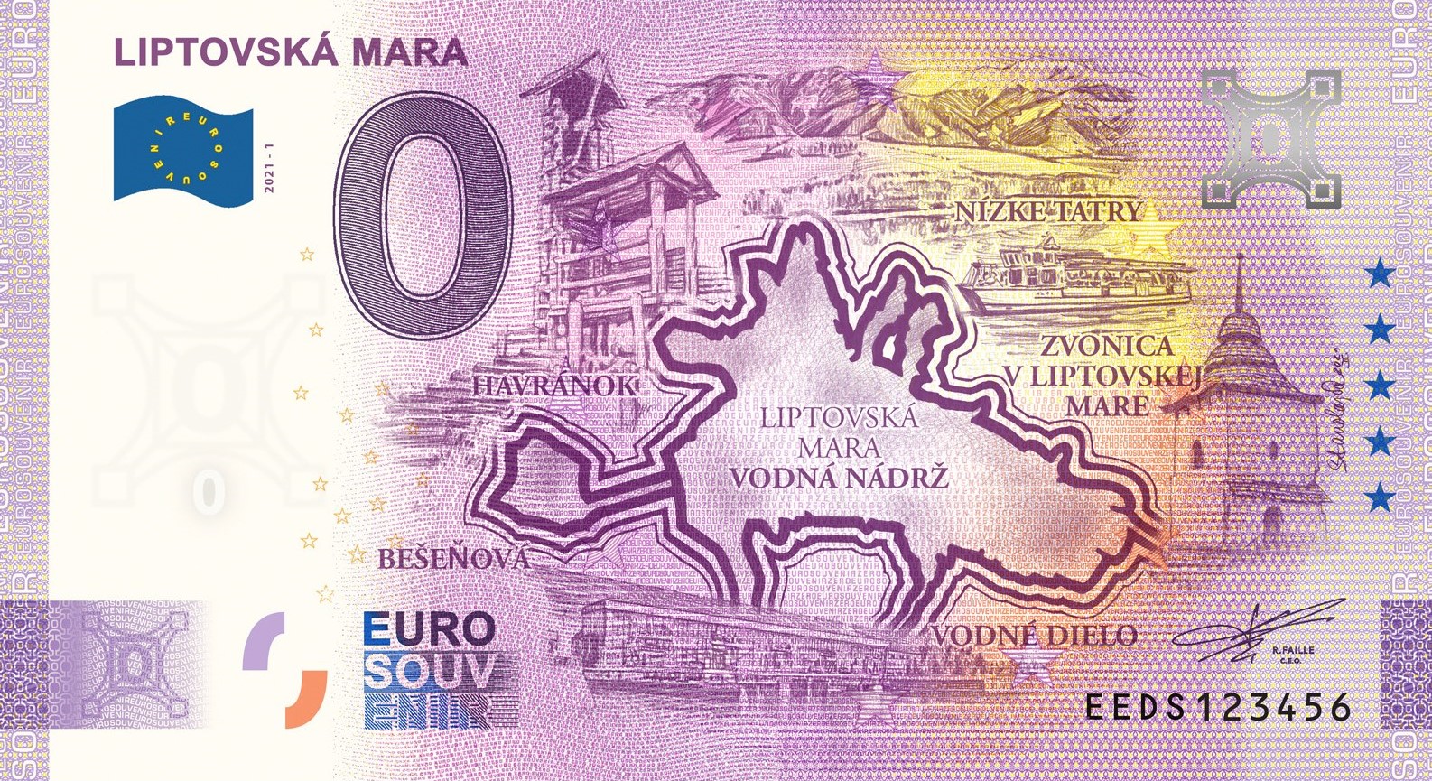 0 Euro Souvenir - LIPTOVSKÁ MARA 2021-1