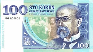 GÁBRIŠOVKA - 100 KORÚN ČESKOSLOVENSKÝCH (séria MG000000)