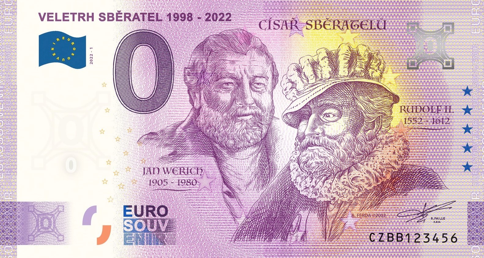 0 Euro Souvenir – VELETRH SBĚRATEL 1998 - 2022