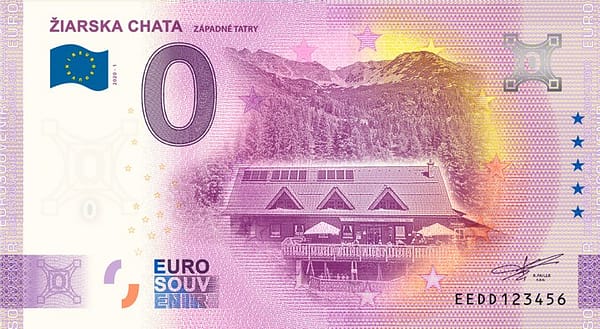 0 Euro Souvenir bankovka - ŽIARSKA CHATA 2020-1