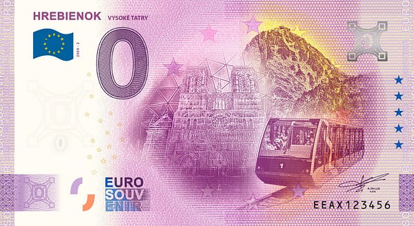 0 Euro Souvenir - HREBIENOK - VYSOKÉ TATRY 2020-2